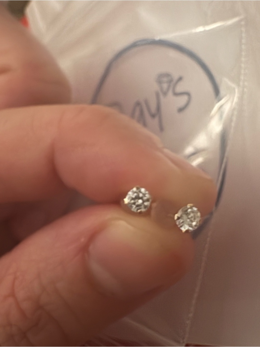 10K Gold Cubic Zirconia small studs